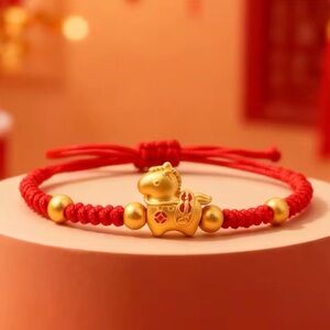 Zodiac Horse Lucky Braided Rope Adjustable Bracelet